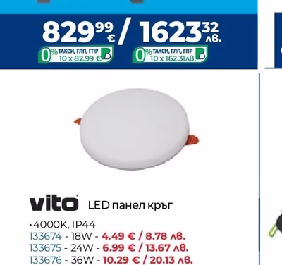 vito LED панел кръг