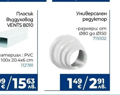 Плосък въздуховод VENTS 8010