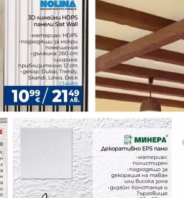 NOLINA 3D линейни HDPS панели Slat Wall