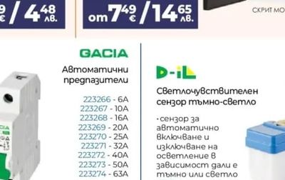 GACIA Автоматични предпазители