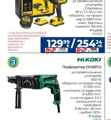 STANLEY Акумулаторен ударен Винтоверт SFMCF800C2K-QW