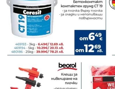 beorol Клещи за нивелиране на плочки