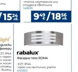 rabalux Фасадно тяло ROMA