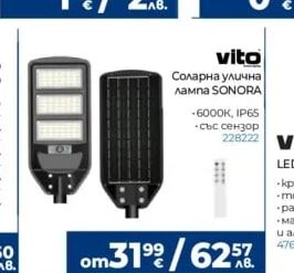 vito Соларна улична лампа SONORA
