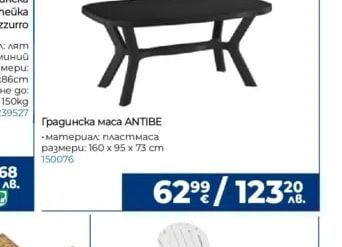 Градинска маса ANTIBE