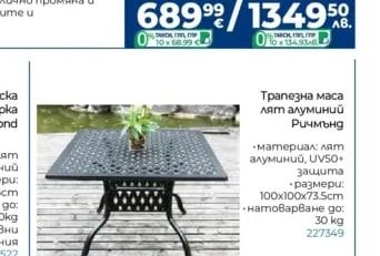 Трапезна маса лят алуминий Ричмънд