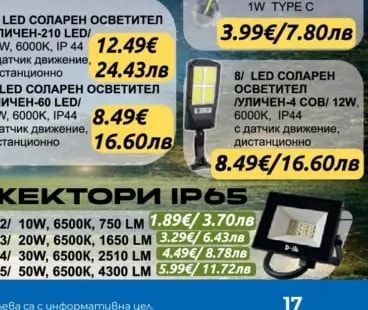LED СОЛАРЕН ОСВЕТИТЕЛ /УЛИЧЕН-210 LED/