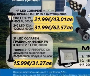 МОЩНИ LED ПРОЖЕКТОРИ ІР65