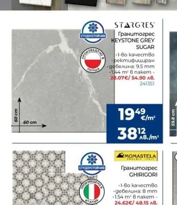 STARGRES Гранитогрес KEYSTONE GREY SUGAR