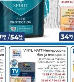 Dulux TRADE VINYL MATT Интериорна боя за тониране