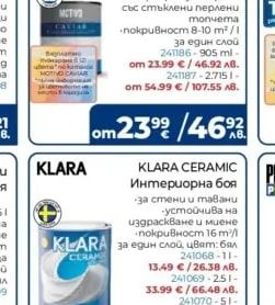 KLARA KLARA CERAMIC Интериорна боя