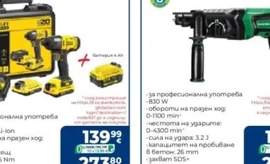 STANLEY Акумулаторен ударен Винтоверт SFMCF800C2K-QW