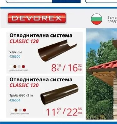 DEVOREX Отводнителна система CLASSIC 120 Улук-3м
