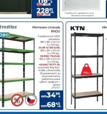 trestles Метален стелаж RNDU