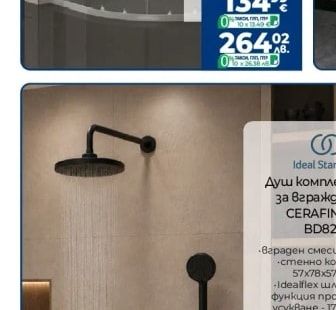 Ideal Standard Душ комплект за вграждане CERAFINE O BD828XG