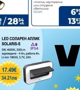 LED СОЛАРЕН АПЛИК SOLARIS-S