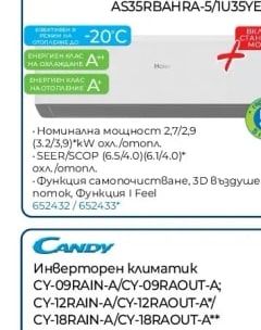 Haier Инверторен климатик AS25RBAHRA-5/1U25YESFRA-5/ AS35RBAHRA-5/1U35YESFRA-5*