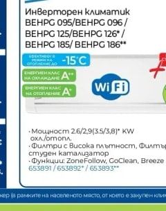 SANG Инверторен климатик TAC-09CHSD/KEI-NEW; TAC-12CHSD/KEI-NEW*; TAC-18CHSD/KEI-NEW**