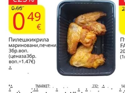 Пилешкикрила мариновани, печени