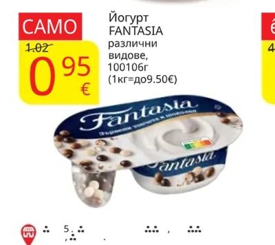 FANTASIA Йогурт различни видове
