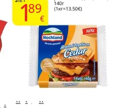 HOCHLAND Топеносирене различнивидове, слайс