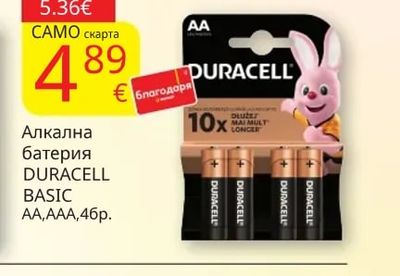 DURACELL BASIC Алкална батерия АА/ААА