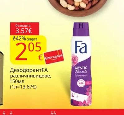 FA Дезодорант различнивидове