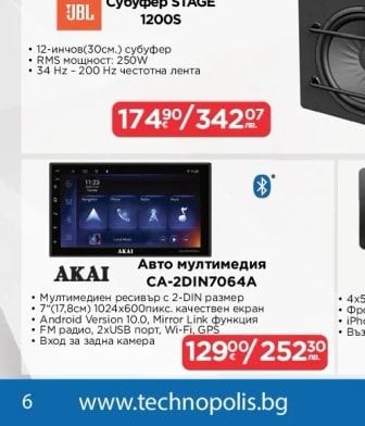 JBL Субуфер STAGE 1200S