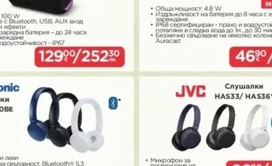 SONY WH-CH720 DSEE Шумопотискащи слушалки