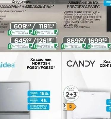 SAMSUNG Хладилник RB38C632ESA/EF/RB38C650EB1/EF*