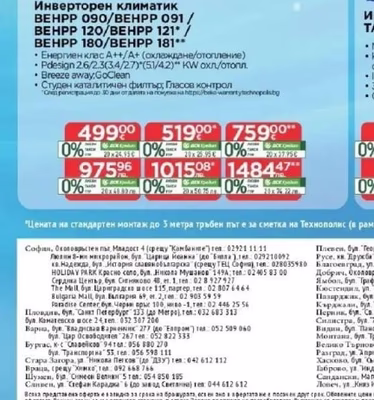 beko Инверторен климатик BEHPP 090/BEHPP 091/ BEHPP 120/BEHPP 121* / BEHPP 180/BEHPP 181**