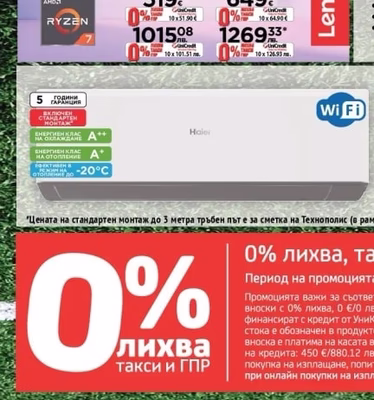 Haier Инверторен климатик AS25RBAHRA-PL/1U25YESFRA-5/AS35RBAHRA-PL/1U35YESFRA-5*/AS50RDAHRA-PL/1U50MEGFRA-5**/AS68RDAHRA-PL/1U68WEGFRA-5***