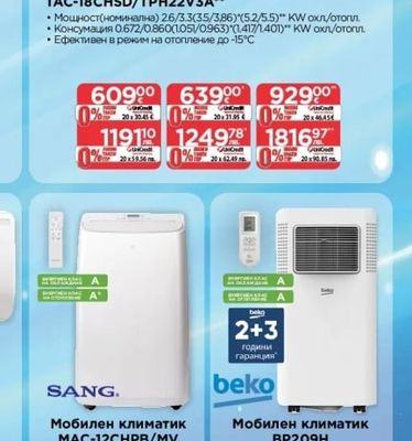 TCL Инверторен климатик TAC-09CHSD/TPH22V3A/ TAC-12CHSD/TPH22V3A*/ TAC-18CHSD/TPH22V3A**