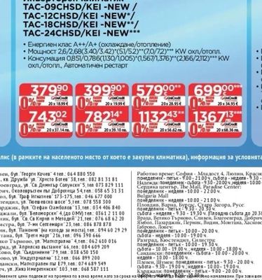 SANG Инверторен климатик TAC-09CHSD/KEI -NEW/ TAC-12CHSD/KEI -NEW*/ TAC-18CHSD/KEI -NEW**/ TAC-24CHSD/KEI -NEW***