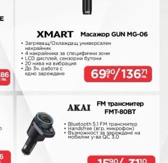 FM трансмитер FMT-80BT