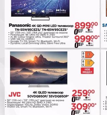 Panasonic 4K QD-MINI LED телевизор TN-55W95CEZS/TN-65W95CEZS