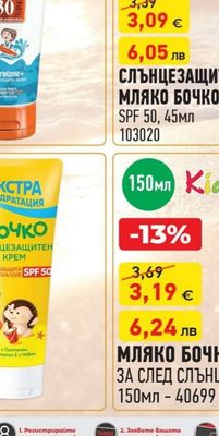 БОЧКО СЛЪНЦЕЗАЩИТНО МЛЯКО БОЧКО SPF 50