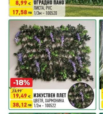 ОГРАДНО ПАНО ЛИСТА, РУС