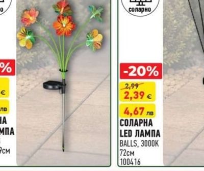 СОЛАРНА LED ЛАМПА