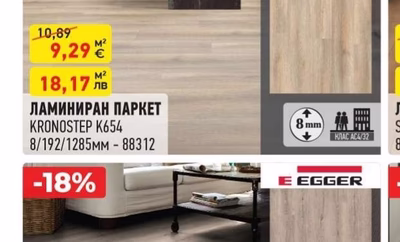 ЛАМИНИРАН ПАРКЕТ KRONOSTEP K654