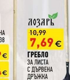 ГРЕБЛО ЗА ЛИСТА С ДЪРВЕНА ДРЪЖКА