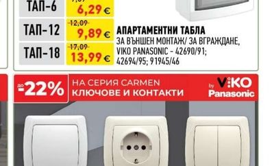 VIKO PANASONIC АПАРТАМЕНТНИ ТАБЛА